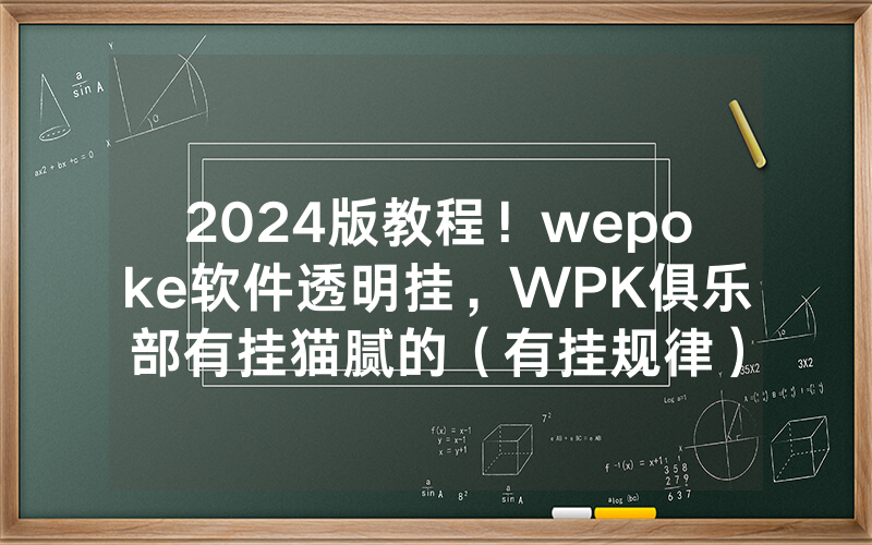 2024版教程！wepoke软件透明挂，WPK俱乐部有挂猫腻的（有挂规律）