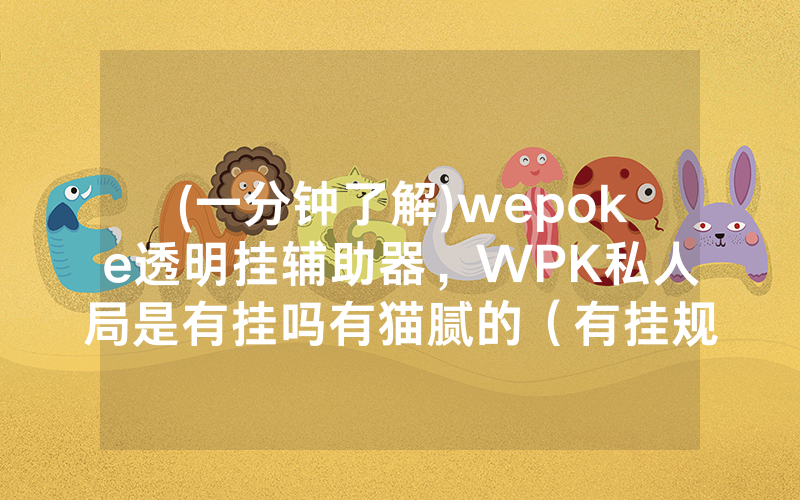 (一分钟了解)wepoke透明挂辅助器，WPK私人局是有挂吗有猫腻的（有挂规律）